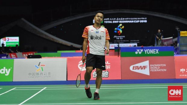 Anthony Ginting dipaksa menyerah dari Jonatan Christie.