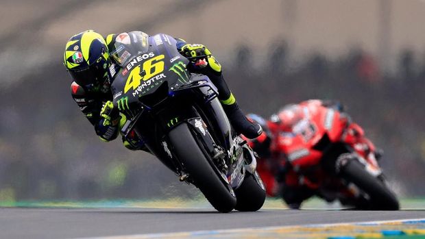 Valentino Rossi gagal finis tiga kali beruntun di MotoGP 2019.