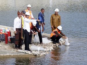 Momen Jokowi Resmikan Bendungan Rotiklot di NTT