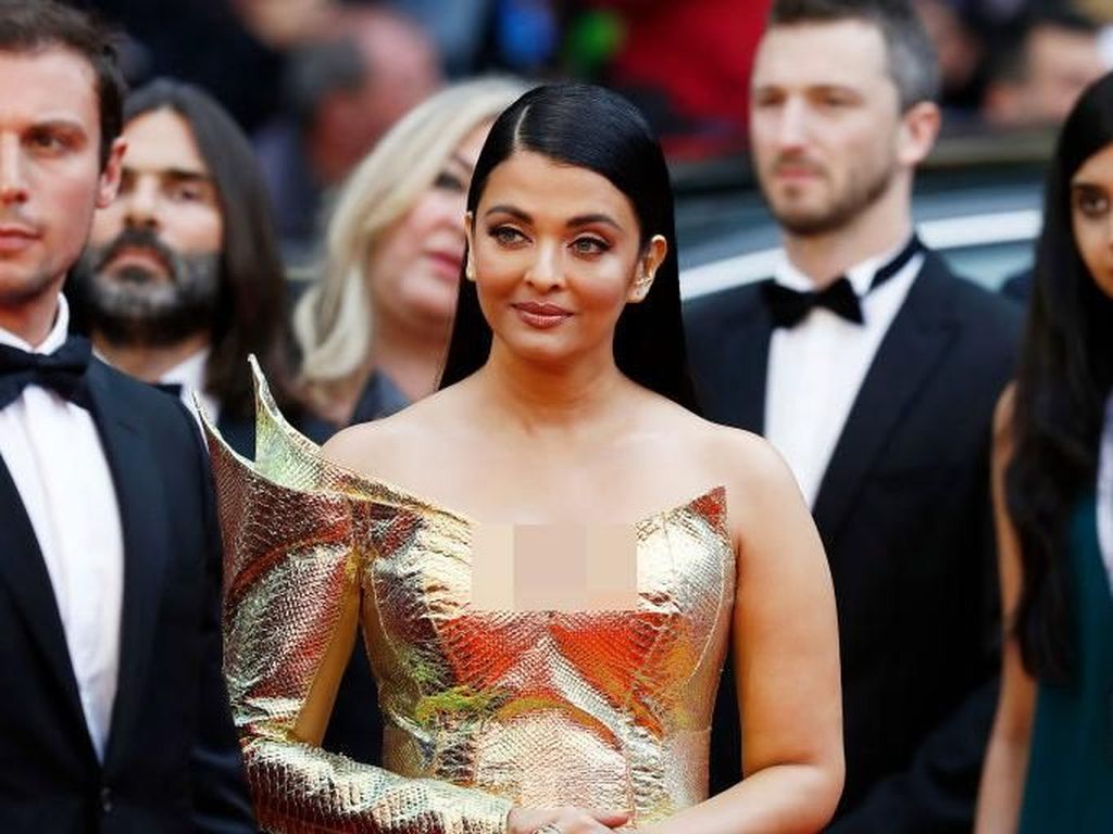 Aishwarya Rai Eksis di Cannes 2019, Gayanya Disebut Mirip Ikan Mas