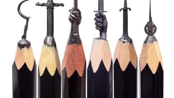Kreatif Nih, Ujung Pensil Bisa Dibentuk ala Game Of Thrones
