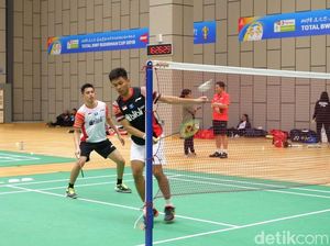 Melihat Latihan Tim Bulutangkis Indonesia Jelang Lawan Denmark