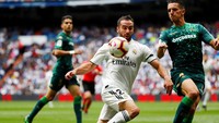 Real Madrid menutup musim ini dengan menduduki peringkat ketiga di bawah sang juara Barcelona dan Atletico Madrid. Juan Medina/Reuters.
