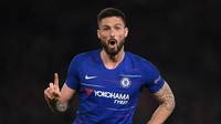 Nomor 4 ditempat mantan striker Arsenal dan kini striker Chelsea, Olivier Giroud. Dia sudah menyarangkan 80 gol di Liga Inggris (Getty Images)