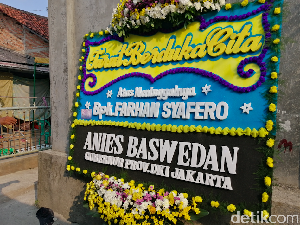 Anies Kirim Bunga Dukacita ke Farhan Syahfero Korban Tewas Rusuh 22 Mei