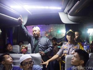 10 Penumpang Bus Diamankan di Mojokerto, Diduga akan Gabung Aksi 22 Mei