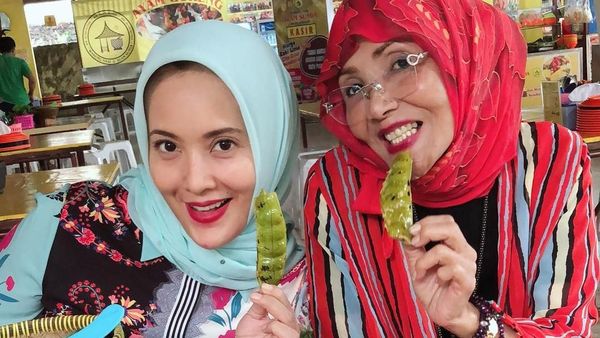 Gagal ke DPR, Ini Gaya Makan Elma Theana Saat Makan Pete dan Puding