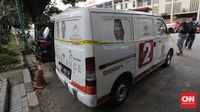 Ambulans Gerindra yang dipakai untuk membawa batu saat kerusuhan di Jakarta pada 22 Mei lalu