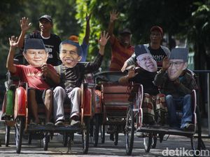 Jokowi Hingga Prabowo Naik Becak Serukan Rekonsiliasi Pasca Pemilu