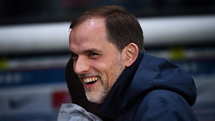 Paris Saint-Germains German coach Thomas Tuchel reacts during the French L1 football match between Paris Saint-Germain (PSG) and Dijon at the Parc des Princes stadium in Paris on May 18, 2019. (Photo by Anne-Christine POUJOULAT / AFP)