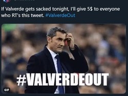 Hastag #ValverdeOut merebak di media sosial. Fans ingin adanya pergantian pelatih di tubuh klub. (Foto: Istimewa)