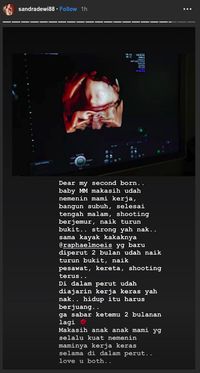 Insta Story Sandra Dewi