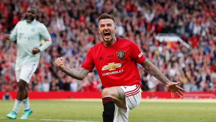 Mantan pemain MU, David Beckham, terlihat menjagokan Tottenham Hotspur di final Liga Champions. (Foto: Andrew Yates/Reuters) Mantan pemain MU, David Beckham, terlihat menjagokan Tottenham Hotspur di final Liga Champions. (Foto: Andrew Yates/Reuters)
