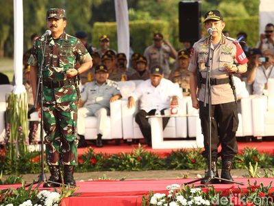 Kompak! Kapolri dan Panglima TNI Pimpin Apel Operasi Ketupat 2019