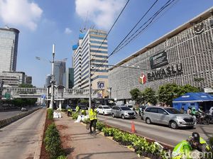 JL MH Thamrin Depan Bawaslu Dibuka, Kendaraan Bisa Melintas