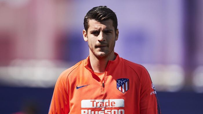 Alvaro Morata ingin selamanya Atletico Madrid. (Foto: Juan Manuel Serrano / Getty Images)