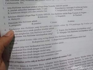 Atta Halilintar Muncul di Ujian SD di Serang, Pembuat Soal Akan Dibina