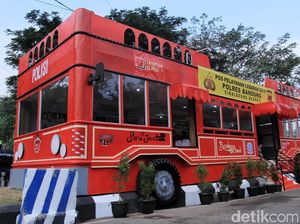 Unik, Posko Mudik Ini Mirip dengan Bus Bandros Unik, Posko Mudik Ini Mirip dengan Bus Bandros