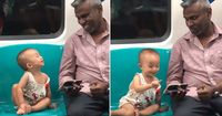 Viral, Balita Nonton Video Bareng Penumpang Asing di MRT Ini Menggemaskan