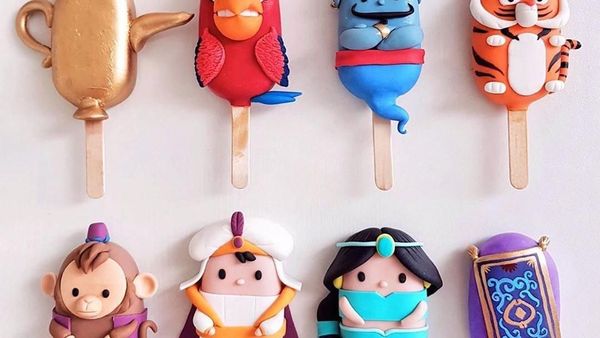 Lampu Ajaib dan Princess Jasmine Jadi Hiasan Cake Bertema Aladdin