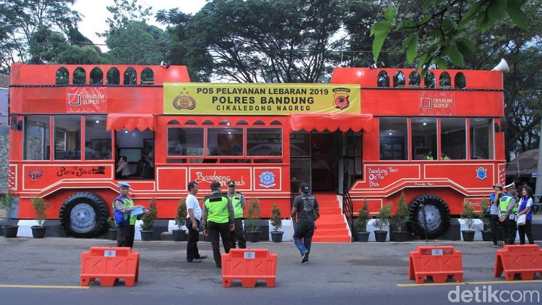 Unik, Posko Mudik di Nagreg Mirip Bus Wisata Kota Bandung