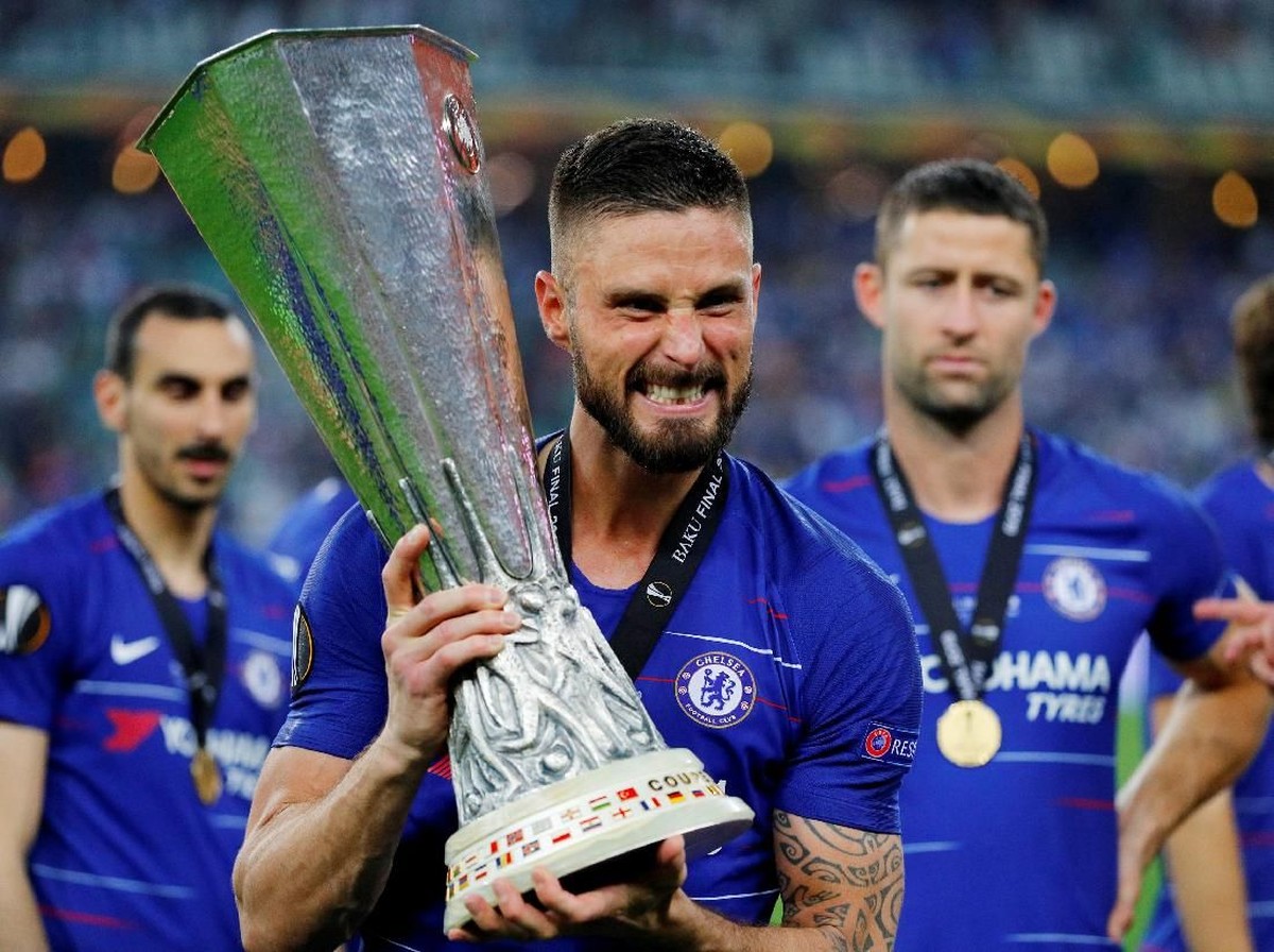 Pemain Chelsea, Olivier Giroud. (Foto: Phil Noble/Reuters)