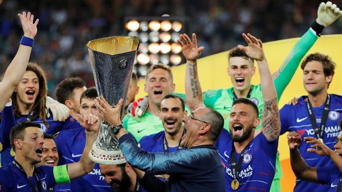 Chelsea juara Liga Europa usai mengalahkan Arsenal 4-1. (Foto: Phil Noble/REUTERS) Chelsea juara Liga Europa usai mengalahkan Arsenal 4-1. (Foto: Phil Noble/REUTERS)