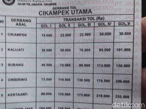 Pemudik Bayar Pakai Uang Tunai di Gerbang Tol Cikampek Utama