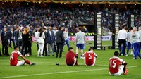 Di Baku Olympic Stadium, Kamis (30/5/2019) dinihari WIB, Arsenal gagal juara setelah dihajar oleh Chelsea dengan skor akhir 1-4. (Foto: Maxim Shemetov/Reuters)