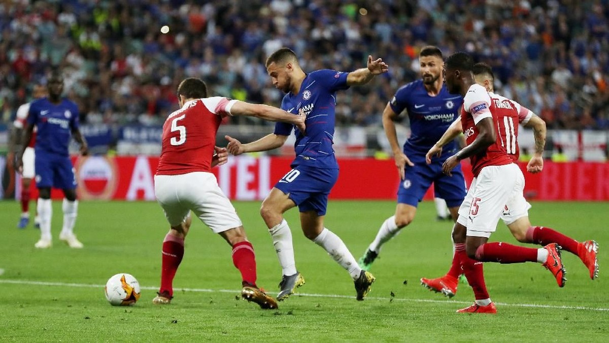 Babak I Final Liga Europa Chelsea vs Arsenal berakhir 0-0 (Lee Smith/REUTERS)