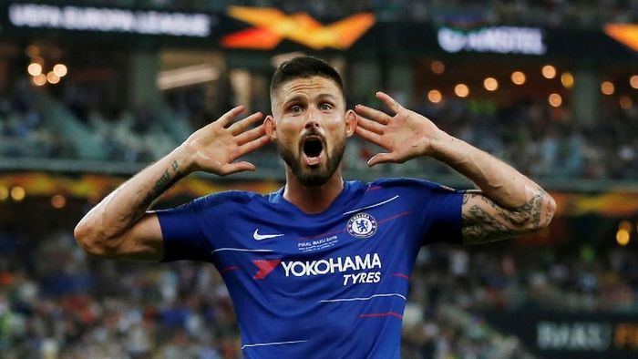 Olivier Giroud top skorer Liga Europa. (Foto: Amr Abdallah Dalsh/REUTERS)