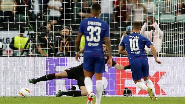 Hazard Dua Gol, Chelsea Gilas Arsenal 4-1 di Final Liga Europa