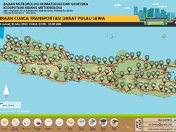 Prediksi Cuaca Jalur Mudik Jawa-Sumatera Hari Ini