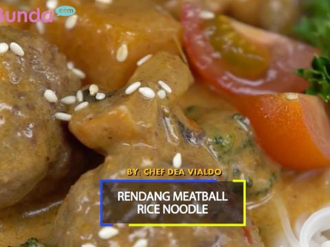 Menu Lebaran: Sedapnya Rendang Meatball Rice Noodle