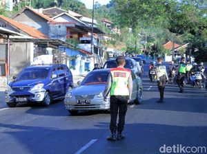 Pemudik Padati Limbangan, Lalin Dialihkan ke Jalur Garut-Singaparna