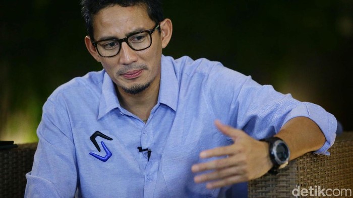 Sandiaga Uno kerap menganjurkan olahraga rutin 22 menit sehari (Foto: Grandyos Zafna)