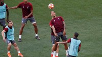 Liverpool membawa skuat terbaiknya untuk final Liga Champions 2018/2019. Hanya satu pemain absen, Naby Keita yang belum pulih dari cedera. REUTERS/Sergio Perez.