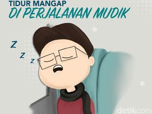 Derita Mudik Naik Mobil, Mulut Kering karena Tidur Mangap Derita Mudik Naik Mobil, Mulut Kering karena Tidur Mangap