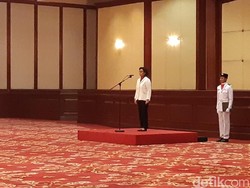 Sri Mulyani dan PNS Kemenkeu Upacara Hari Lahir Pancasila