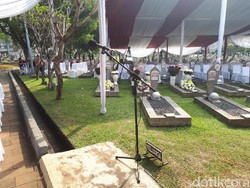Suasana TMP Kalibata Jelang Pemakaman Ani Yudhoyono