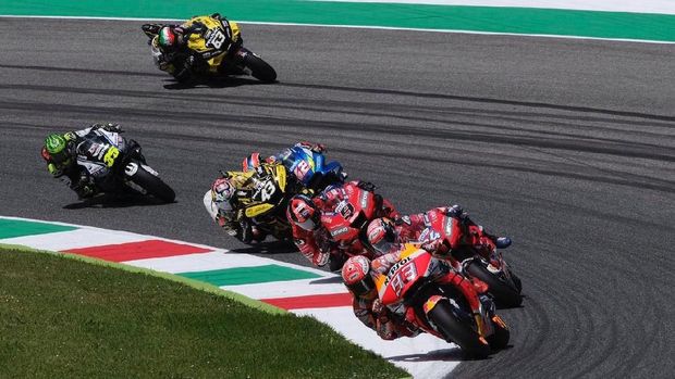 Marc Marquez tetap memimpin klasemen MotoGP 2019 meski finis kedua di Italia.