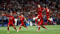 Hingga laga tuntas, tidak ada gol balasan tercipta. Sepasang gol dari Salah dan Origi membawa Liverpool menjuarai Liga Champions 2018/2019. Kai Pfaffenbach/Reuters.