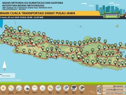 Prakiraan Cuaca BMKG di Jalur Mudik Jawa-Sumatera Hari Ini