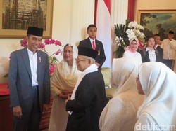 Maruf Amin Berlebaran ke Jokowi di Istana
