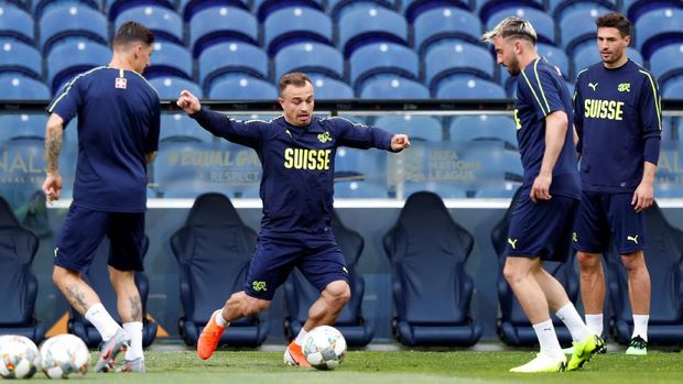 Xherdan Shaqiri bakal jadi ancaman untuk timnas Portugal.
