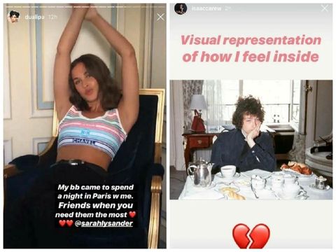 Dua  Lipa dan Isaac Carew