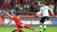 Sejumlah bintang seperti Hugo Lloris, Paul Pogba, Antoine Griezmann, Kylian Mbappe, hingga Olivier Giroud belum mampu membawa Prancis menang dalam pertandingan tersebut. Umit Bektas/Reuters.