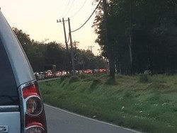 H+4 Lebaran, Lalu Lintas Pematang Siantar-Medan Macet