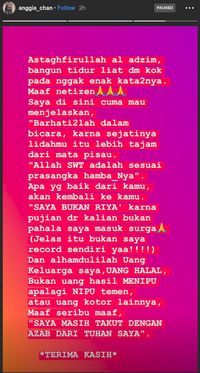 Insta Story Anggia Chan