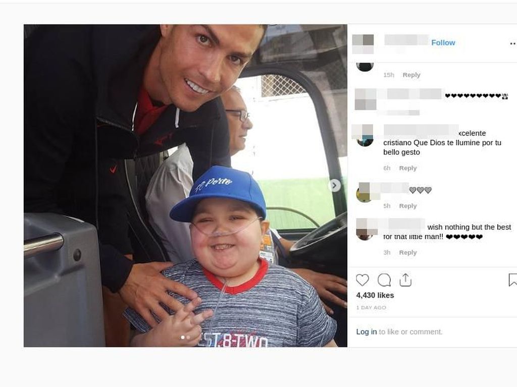 So Sweet! CR7 Hentikan Bus karena Bocah Pejuang Leukemia Ini Ingin Foto So Sweet! CR7 Hentikan Bus karena Bocah Pejuang Leukemia Ini Ingin Foto
